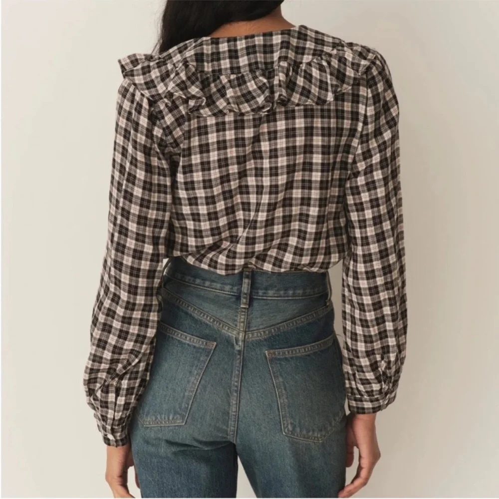 Doen Joelle Top in countryside plaid - Picture 2 of 6